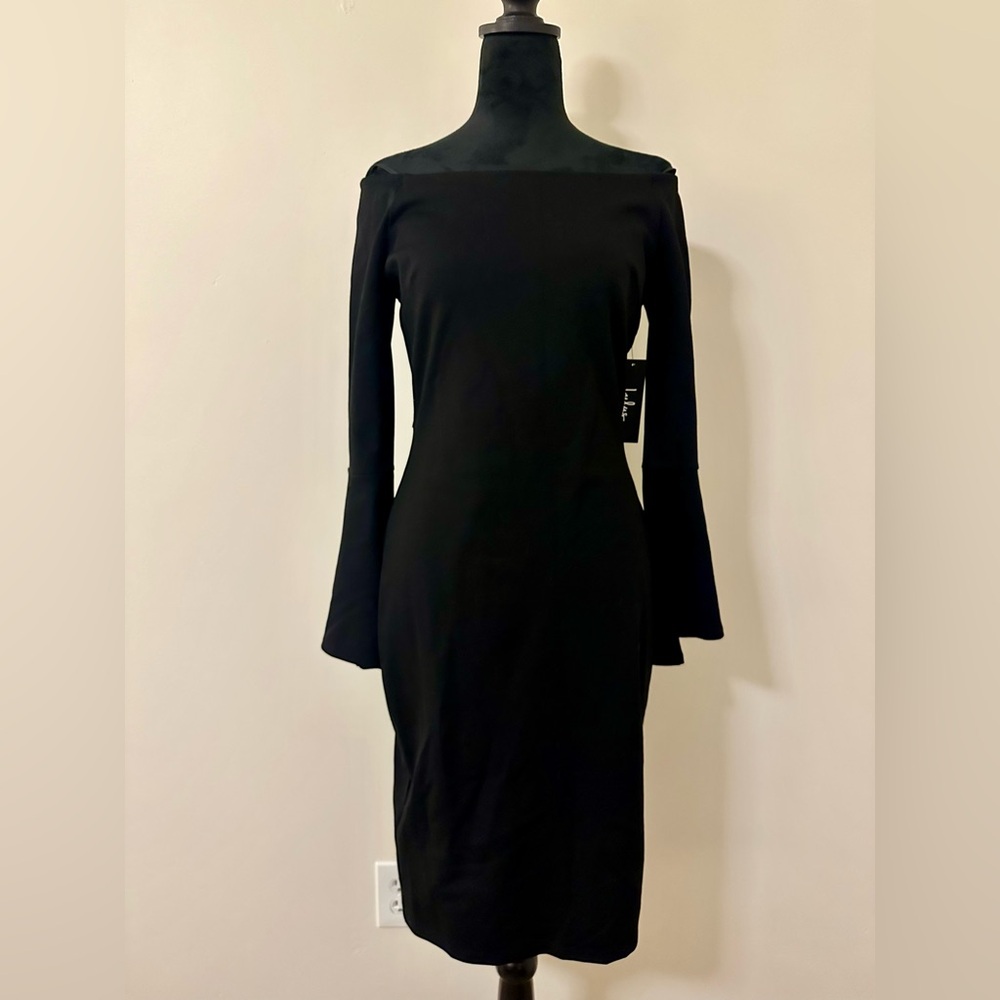 Black Off Shoulder Bodycon Dress